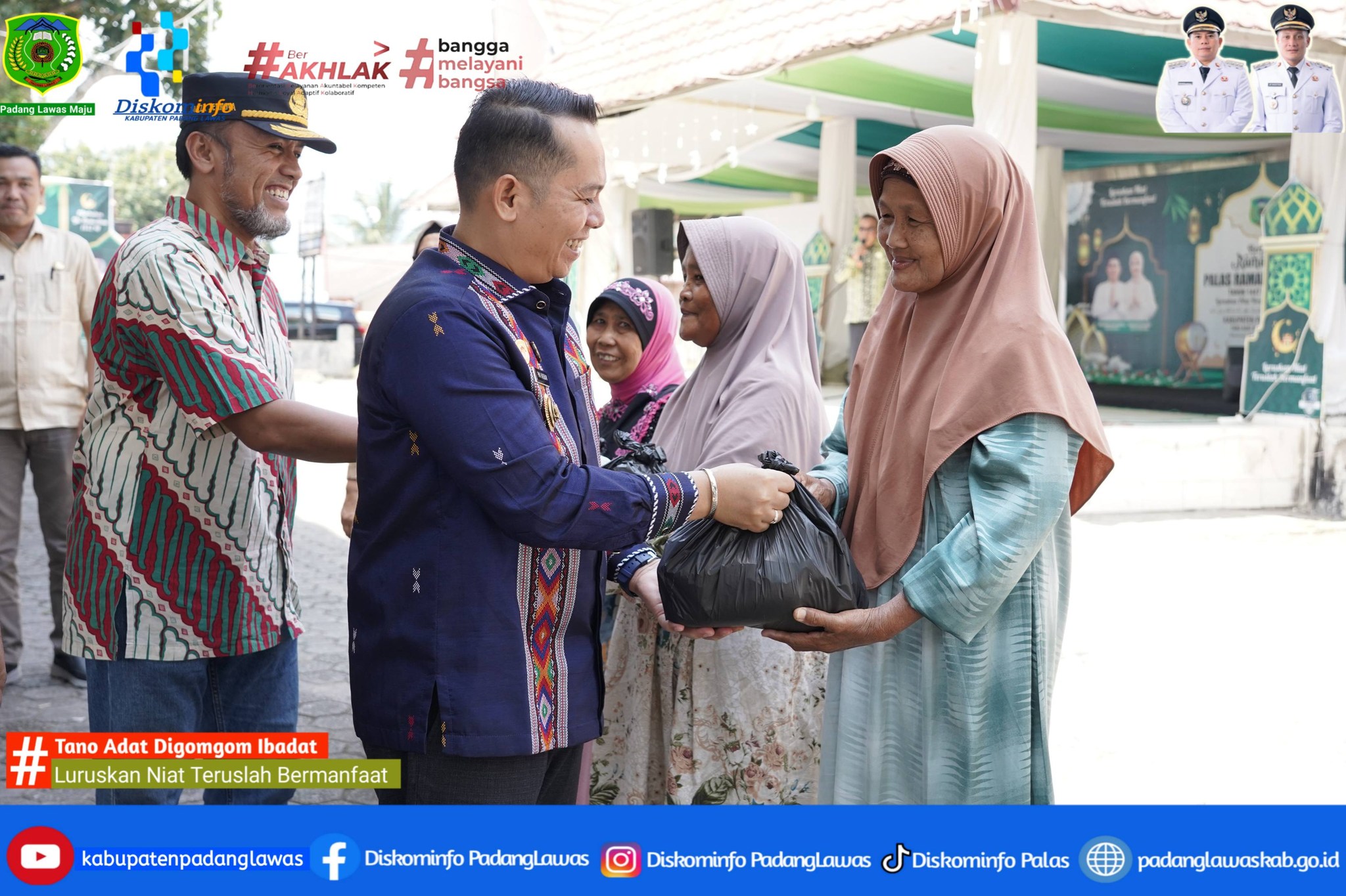 BUPATI PADANG LAWAS MENGUNJUNGI PELAKSANAAN KEGIATAN PASAR MURAH SEMBAKO