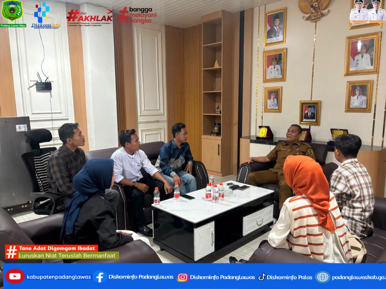 SEKDA PADANG LAWAS TERIMA AUDIENSI DALAM RANGKA SATUKAN BARISAN BERANTAS NARKOBA DI PADANG LAWAS.