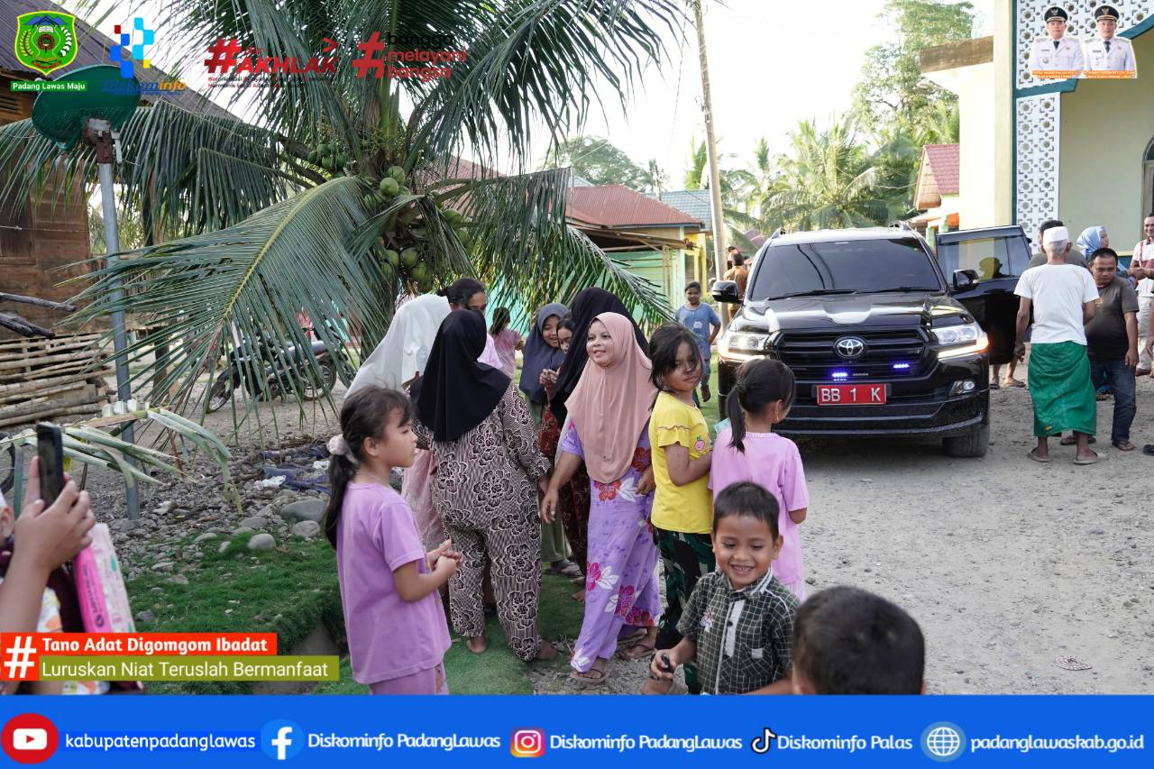 BUPATI PADANG LAWAS TINJAU JALAN DESA BATANG BULU TANGGAL, KECAMATAN LUBUK BARUMUN.