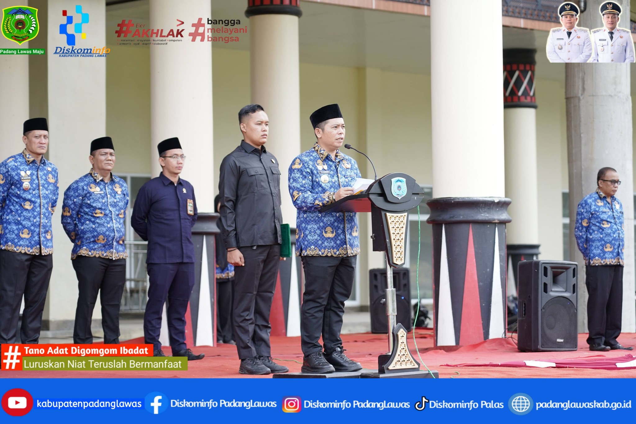 BUPATI PALAS SEBAGAI INSPEKTUR UPACARA HARI KESADARAN NASIONAL KABUPATEN PADANG LAWAS.