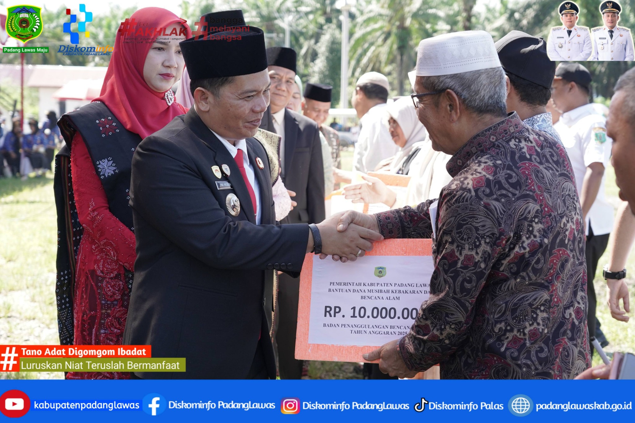 PENYERAHAN BANTUAN KORBAN KEBAKARAN, KORBAN ORANG HANYUT, KORBAN PUTING BELIUNG