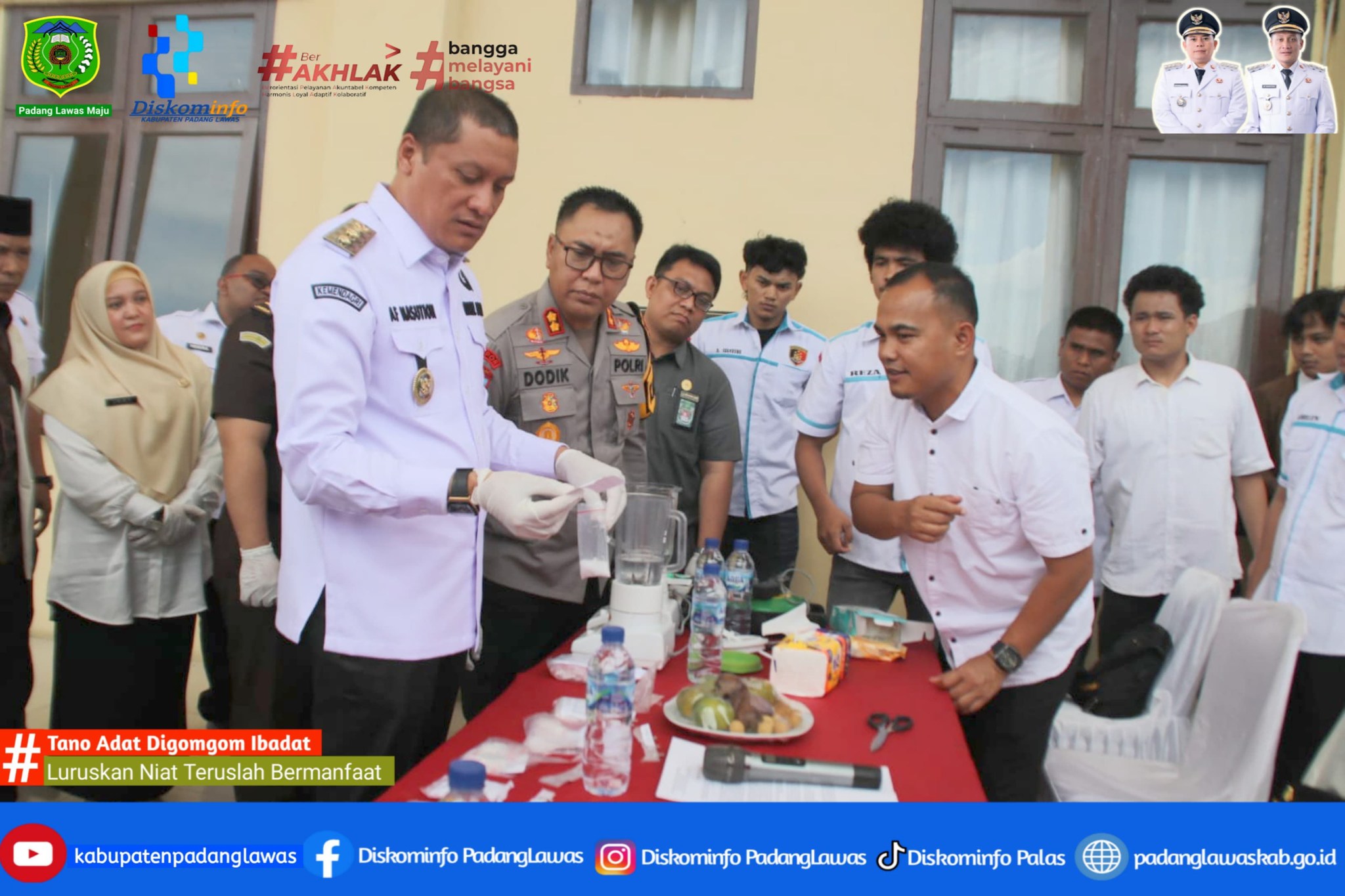 PEMUSNAHAN BENDA SITAAN/BARANG BUKTI NARKOTIKA JENIS SABU DI POLRES KABUPATEN PADANG LAWAS.