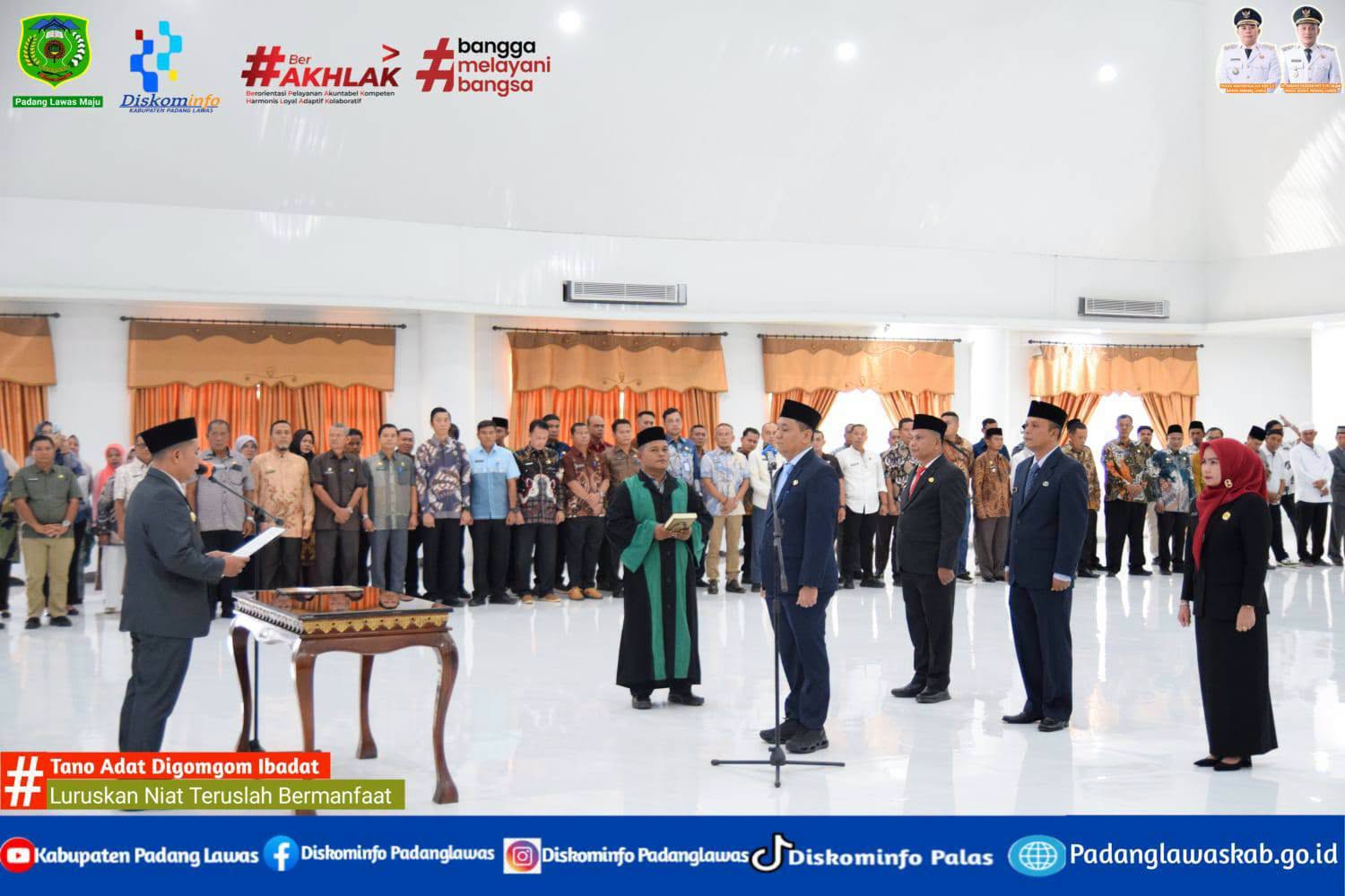 PELANTIKAN SERTA PENGAMBILAN SUMPAH JABATAN SEKRETARIS DAERAH DAN PEJABAT PIMPINAN TINGGI PRATAMA