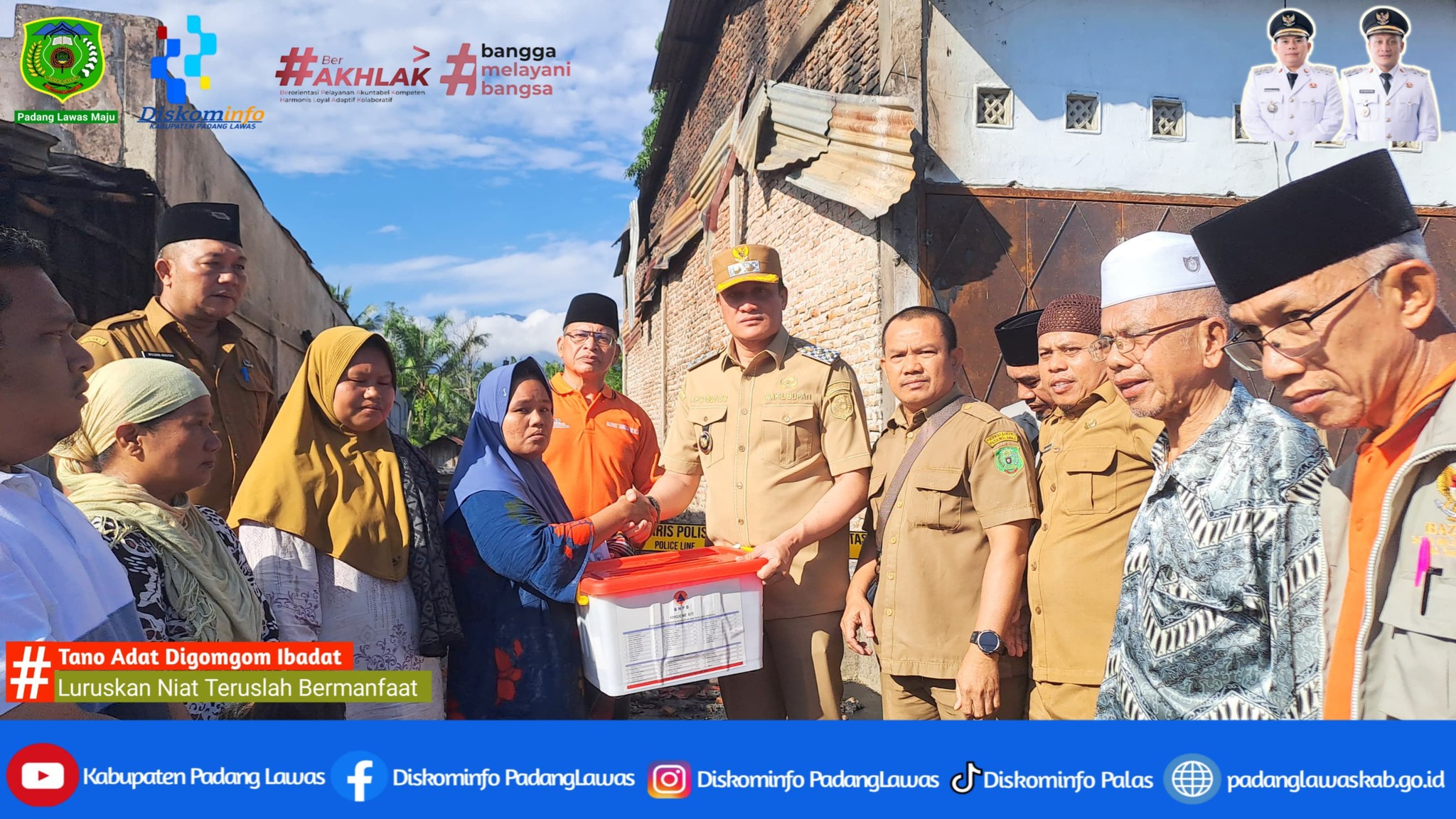 BANTUAN KEBAKARAN RUMAH DI GALANGGANG LINGKUNGAN II KELURAHAN PASAR SIBUHUAN PADANG LAWAS.