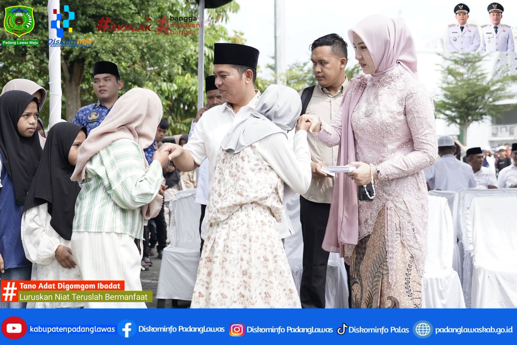 MOMENTUM HARI JADI PADANG LAWAS KE-19, BUPATI SANTUNI RATUSAN ANAK YATIM.