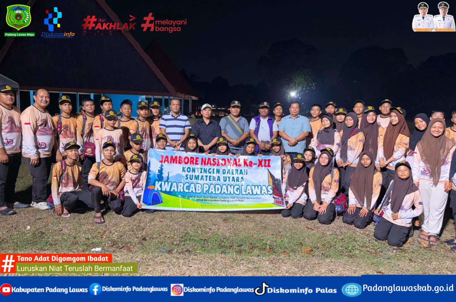 BUPATI PADANG LAWAS SAMBANGI KONTINGEN PADANG LAWAS JAMBORE NASIONAL KE XII TAHUN 2026.
