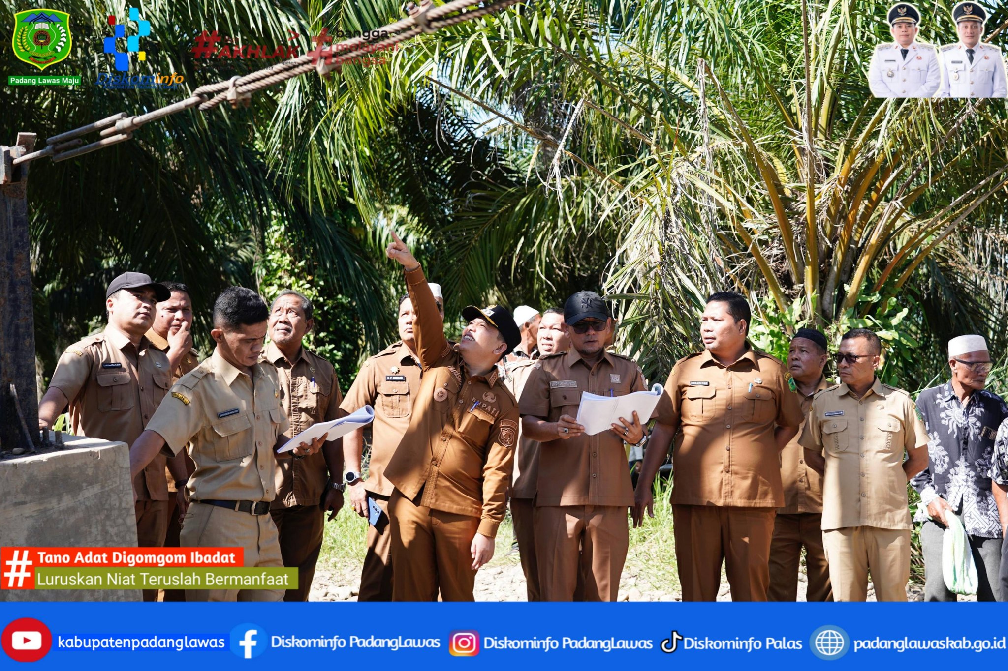 BUPATI PADANG LAWAS TINJAU JEMBATAN PASIR JAE KECAMATAN SOSA JULU.