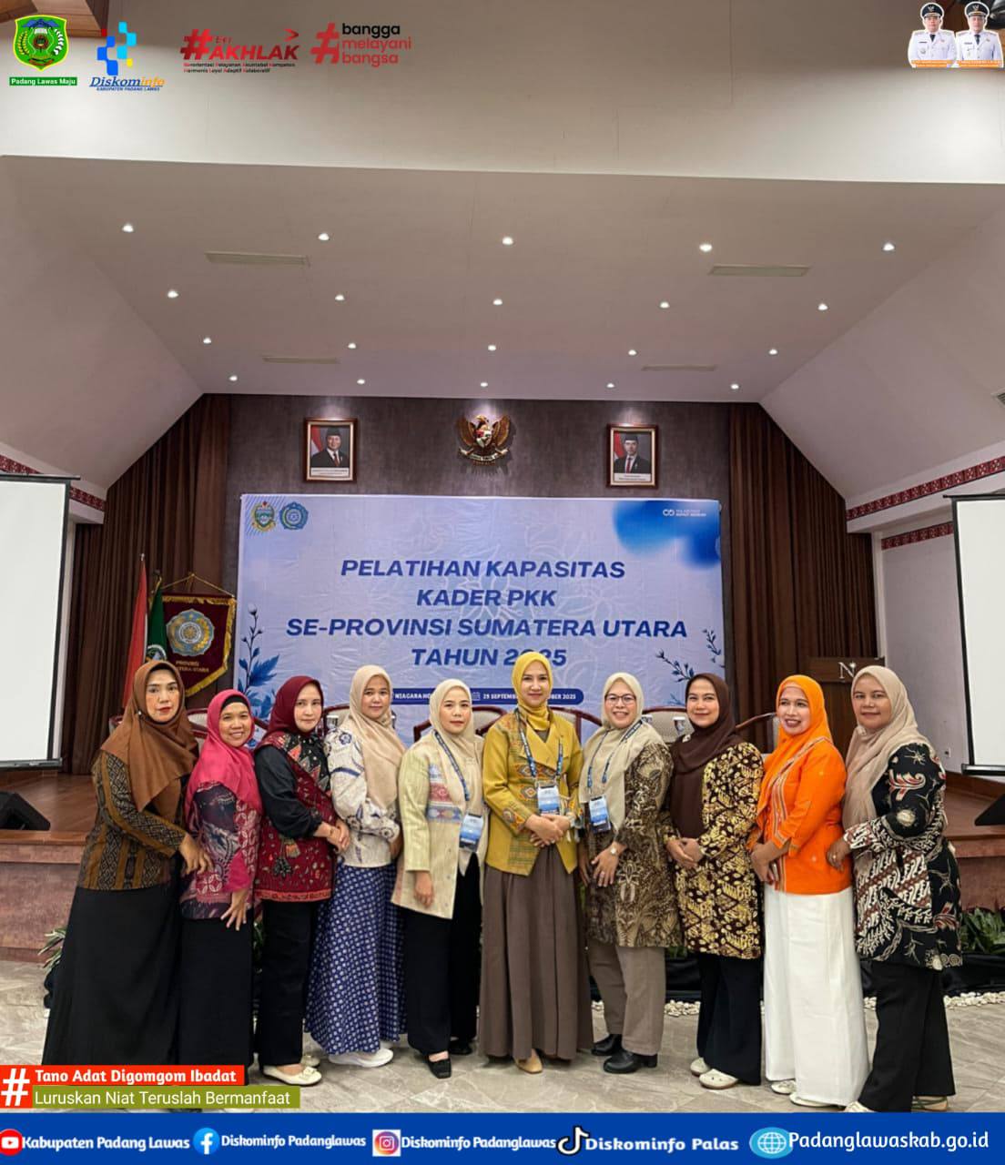 TP PKK KABUPATEN PADANG LAWAS IKUTI PELATIHAN KAPASITAS KADER SE-PROVINSI SUMUT TAHUN 2025.