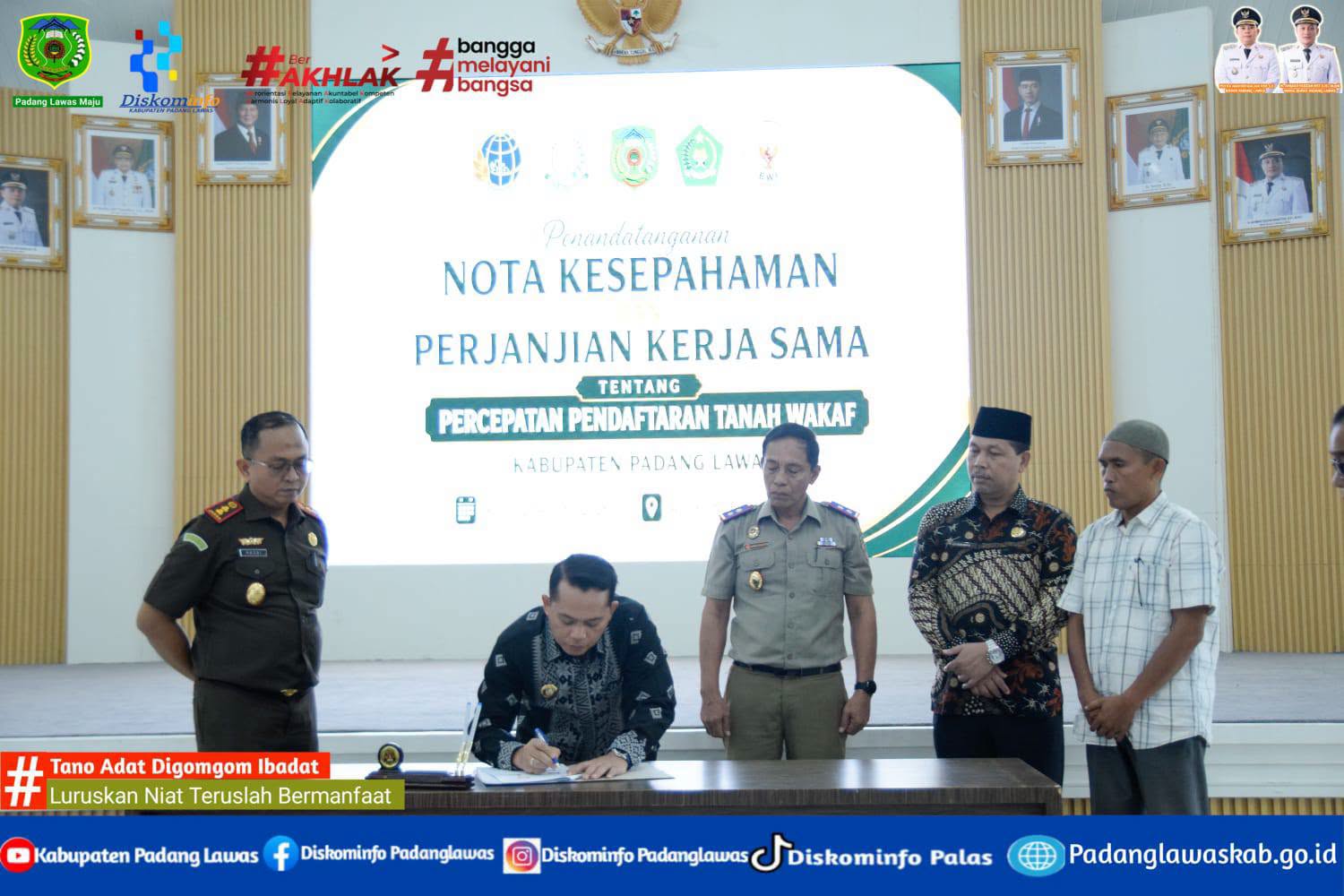 PENANDATANGANAN KESEPAKATAN BERSAMA (MOU) PEMERINTAH KABUPATEN PADANG LAWAS