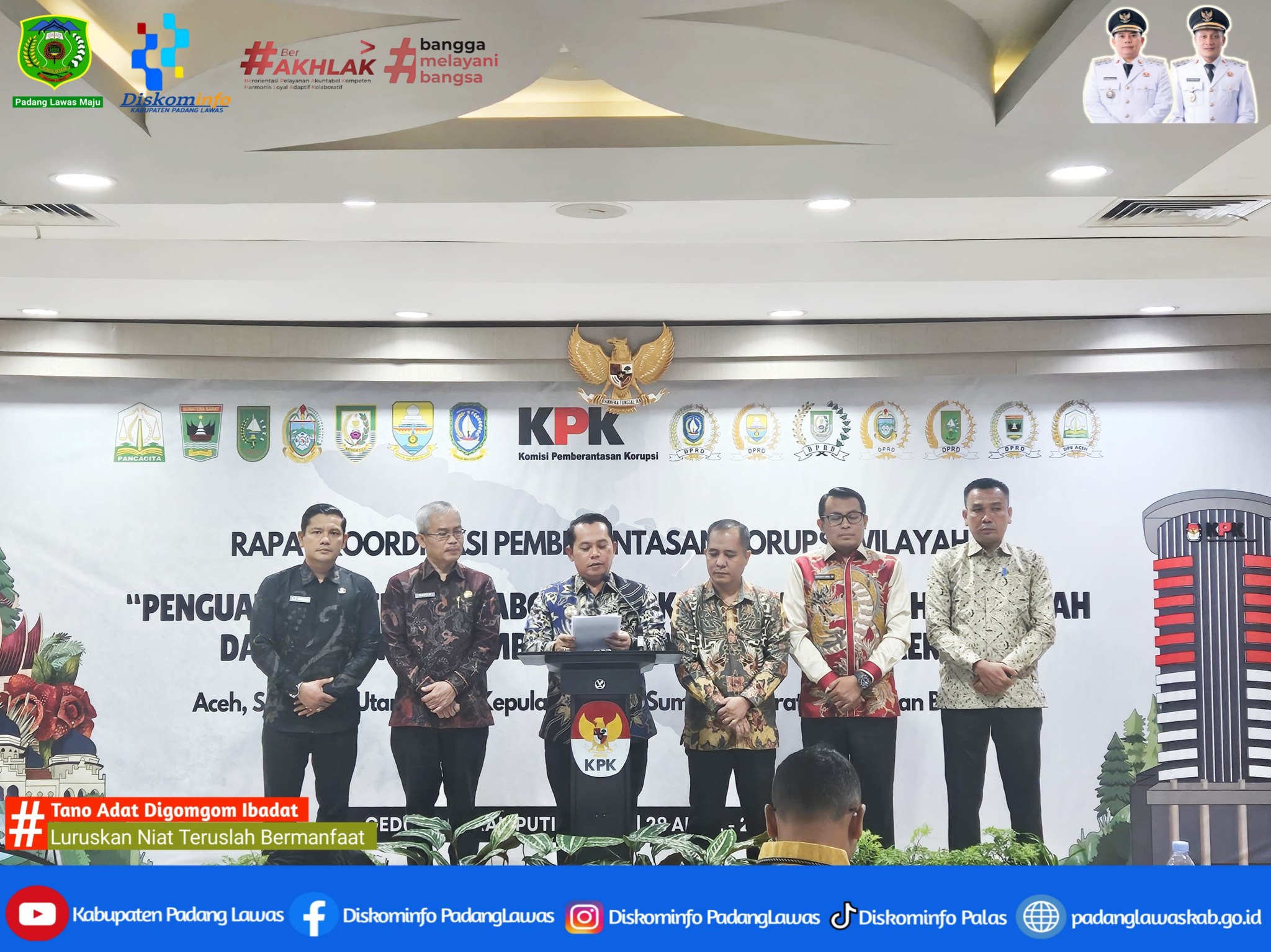 RAPAT KOORDINASI PENGUATAN SINERGI KOLABORASI ANTARA KPK DAN PEMERINTAH DAERAH 