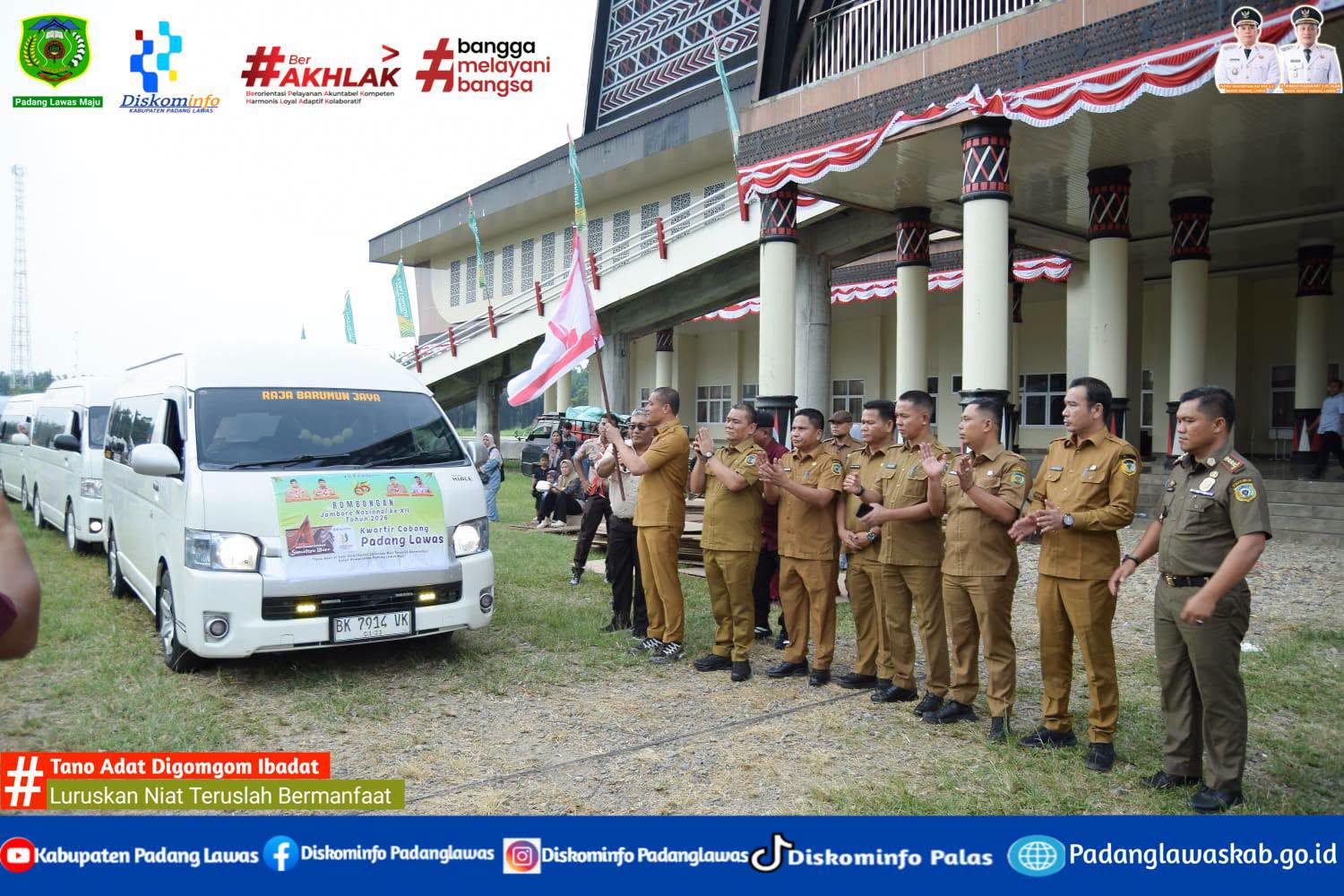 WAKIL BUPATI PADANG LAWAS LEPAS KONTINGEN KWARCAB PADANG LAWAS MENGIKUTI JAMNAS XII CIBUBUR.