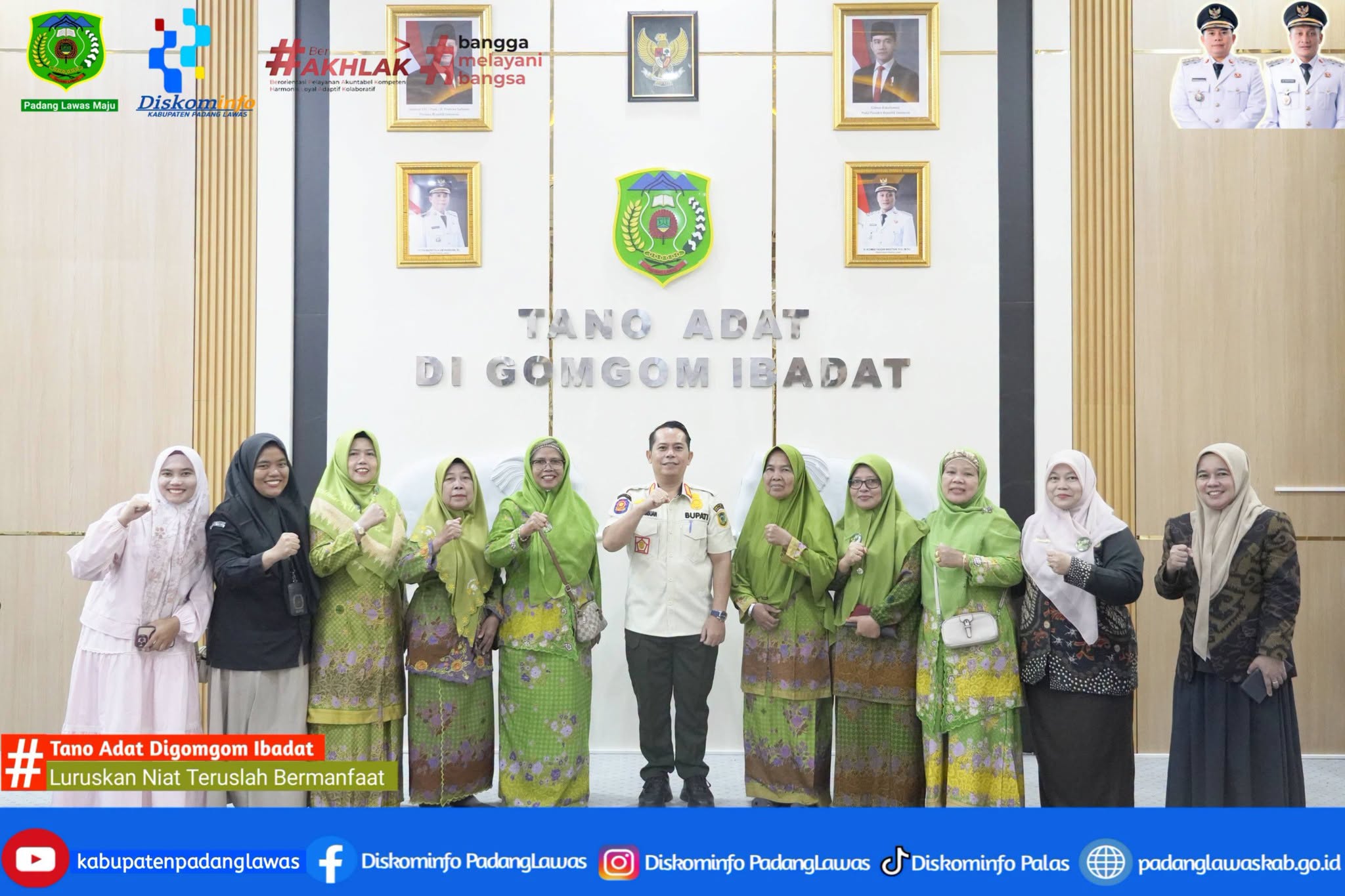 BUPATI PALAS TERIMA AUDIENSI MUSLIMAT NU DAN FATAYAT NU KABUPATEN PADANG LAWAS.