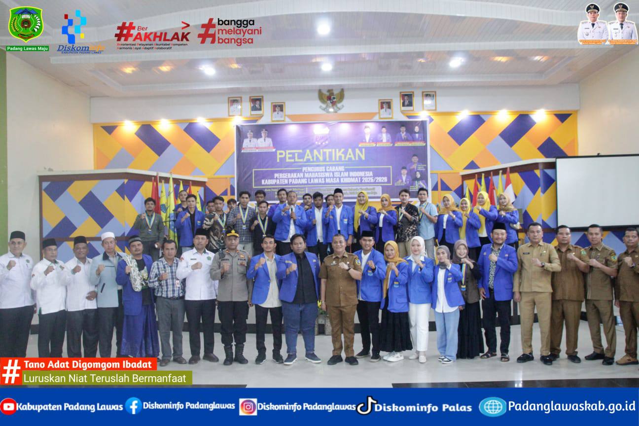 PJ. SEKDA HADIRI PELANTIKAN PENGURUS CABANG PMII MASA KHIDMAT 2025/2026.