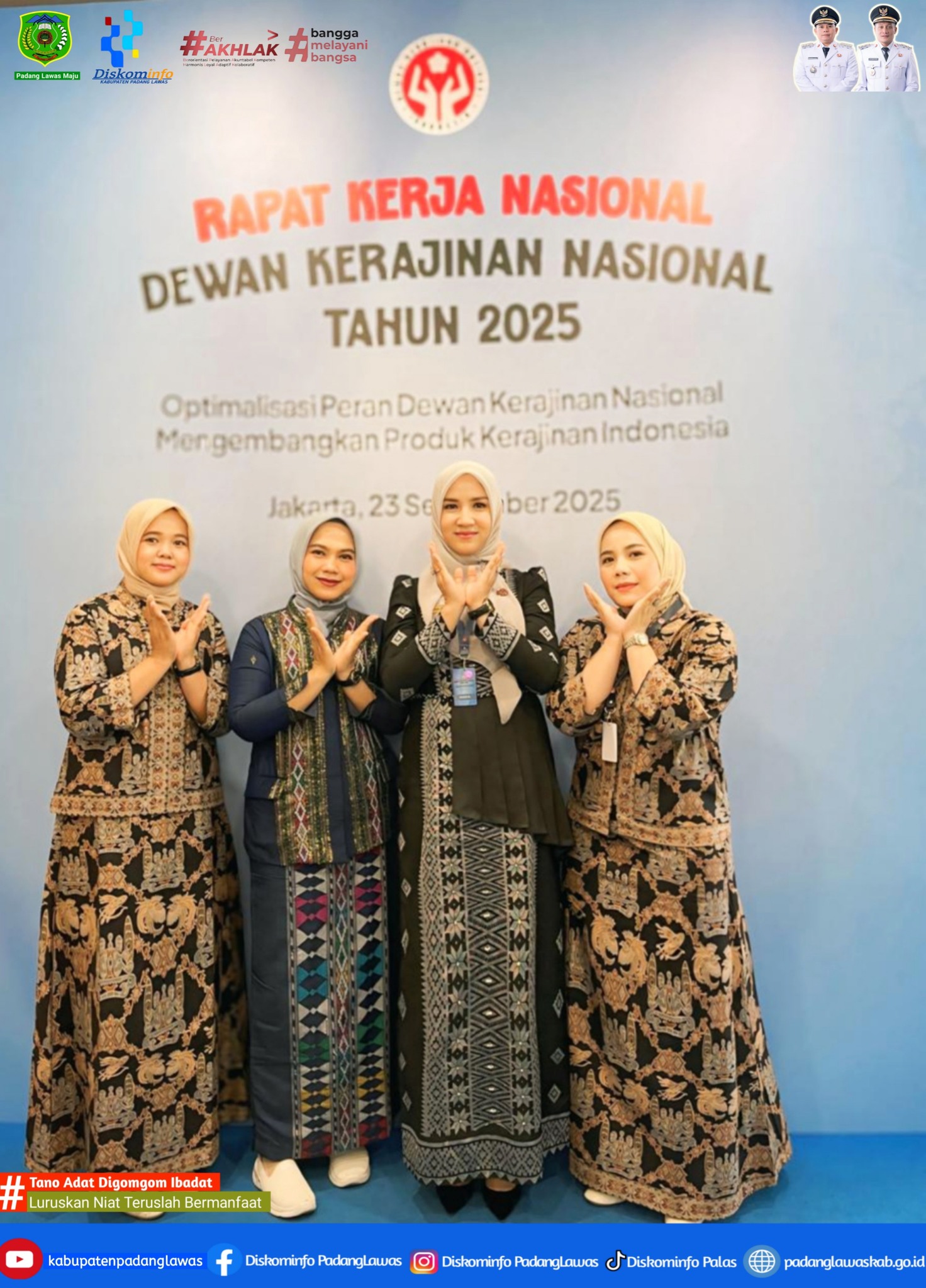 KETUA DEKRANASDA PADANG LAWAS DORONG OPTIMALISASI PERAN DAERAH KEMBANGKAN KERAJINAN NUSANTARA.