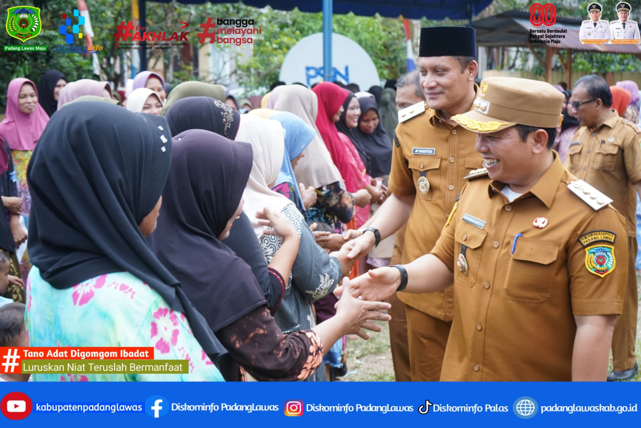 BUPATI PADANG LAWAS  MENDENGARKAN ASPIRASI MASYARAKAT KECAMATAN BATANG LUBU SUTAM.