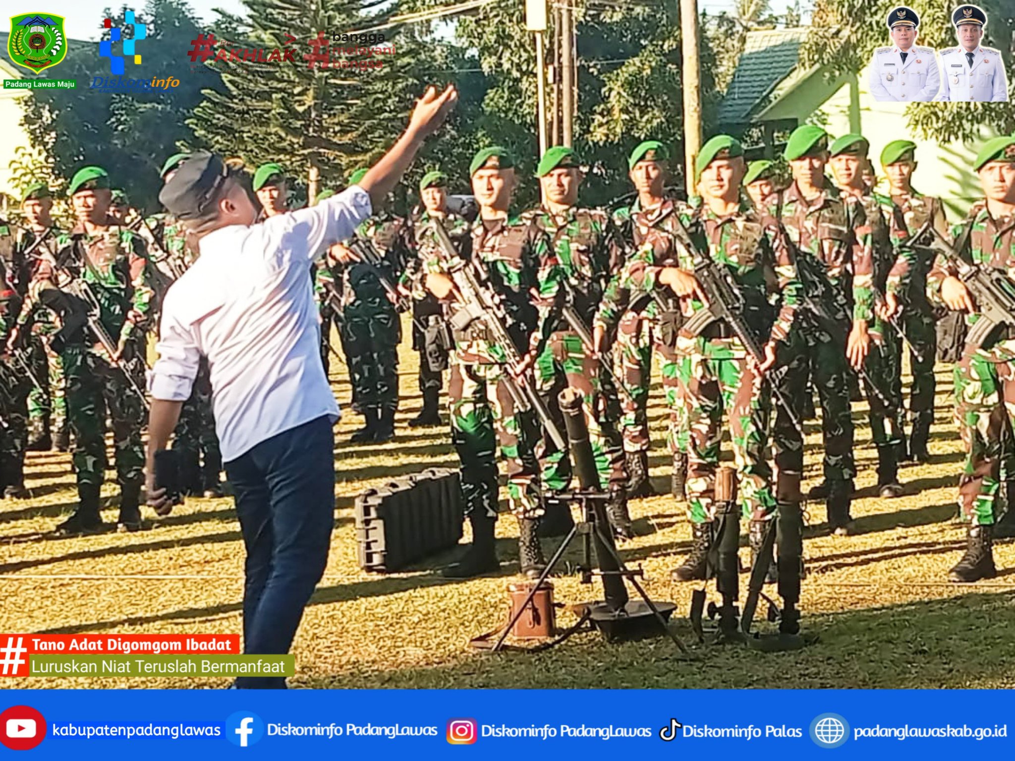 UPACARA PEMBERANGKATAN SATGAS PAMTAS RI-PNG KEWILAYAHAN YONIF 123/RJW 