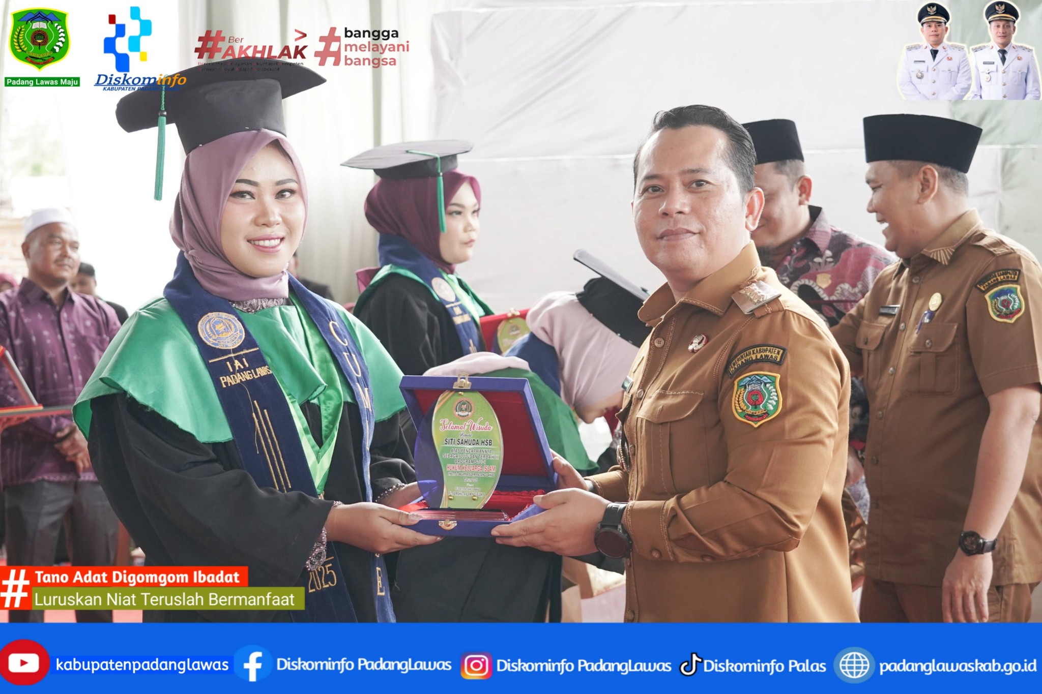 BUPATI PADANG LAWAS PUTRA MAHKOTA ALAM HASIBUAN SE MENGHADIRI ACARA WISUDA VIII INSTITUT AGAMA ISLAM